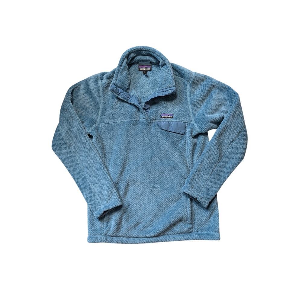 Patagonia Fuzzy Fleece Pull Over jacket/sweatshirt; Women's Medium; Teal - Picture 1 of 10